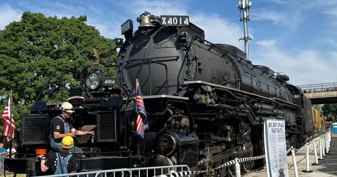 Phil Suess welcomes historic train, Big Boy No. 4014